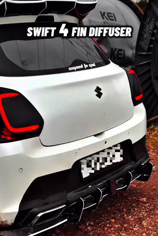Maruti Swift Rear Diffuser | 2018+ | 4-Fin Sport Style
